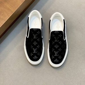 ルイ・ヴィトン スリッポン モノグラム ブラック/ホワイト shoes453