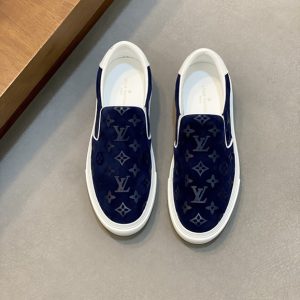 ルイ・ヴィトン スリッポン モノグラム ネイビー/ホワイト shoes454