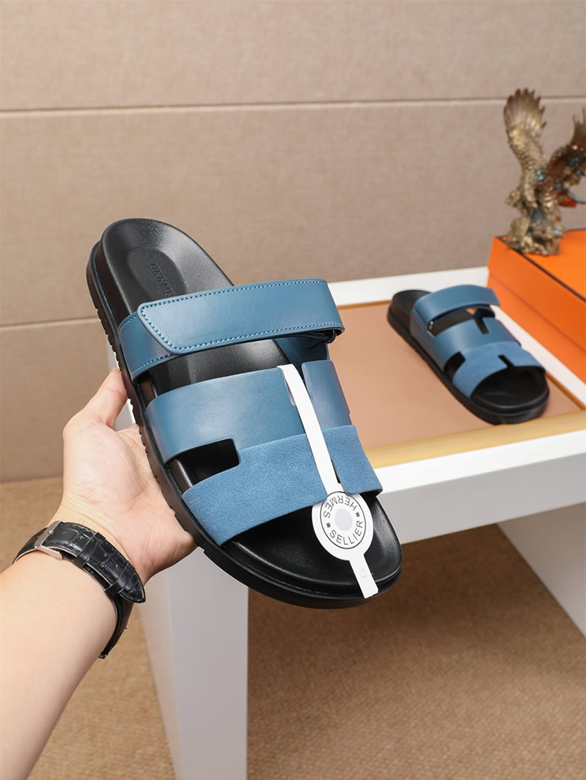 エルメス サンダル シプレ ブルー shoes463 - 画像 (2)