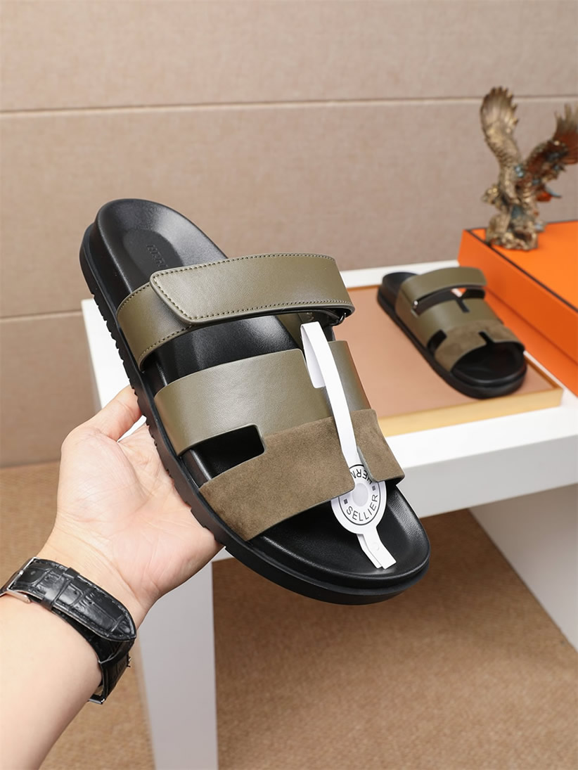 エルメス サンダル シプレ オリーブグリーン shoes467 - 画像 (2)