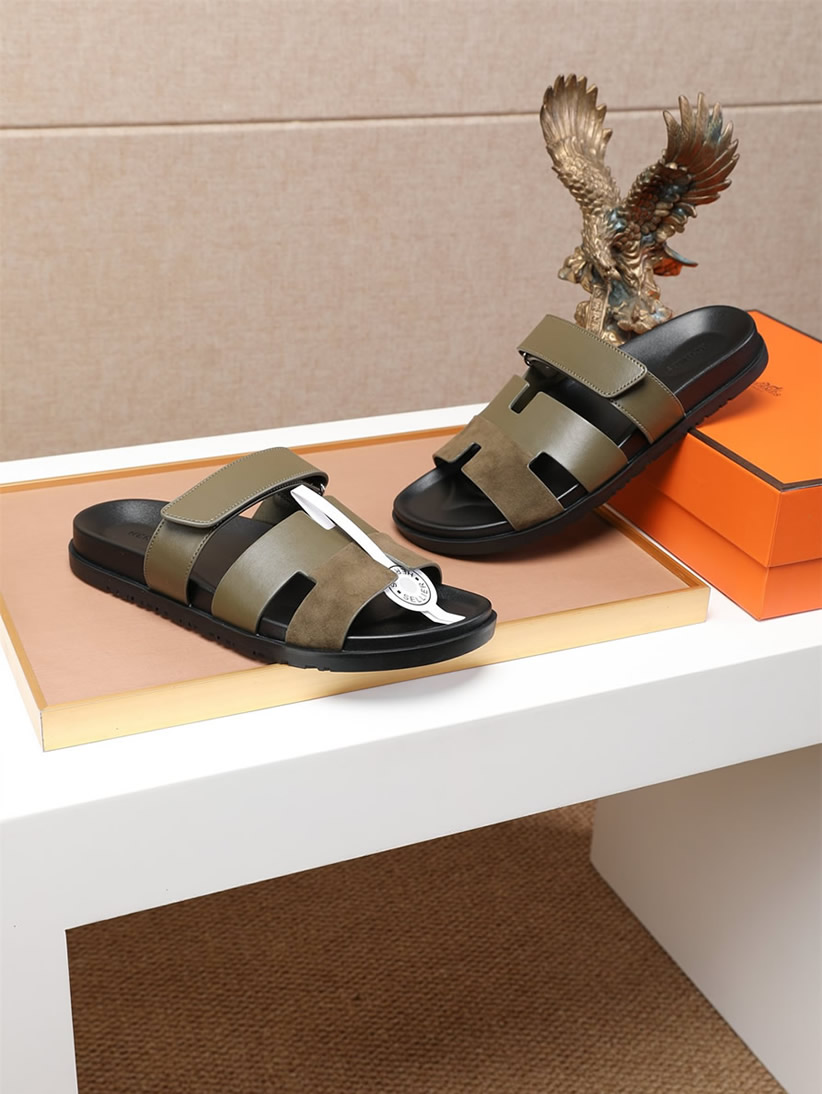 エルメス サンダル シプレ オリーブグリーン shoes467 - 画像 (3)