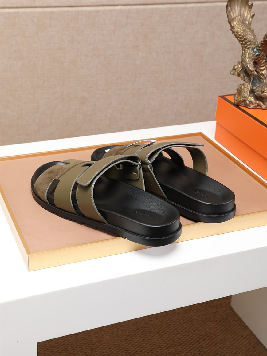 エルメス サンダル シプレ オリーブグリーン shoes467 - 画像 (4)