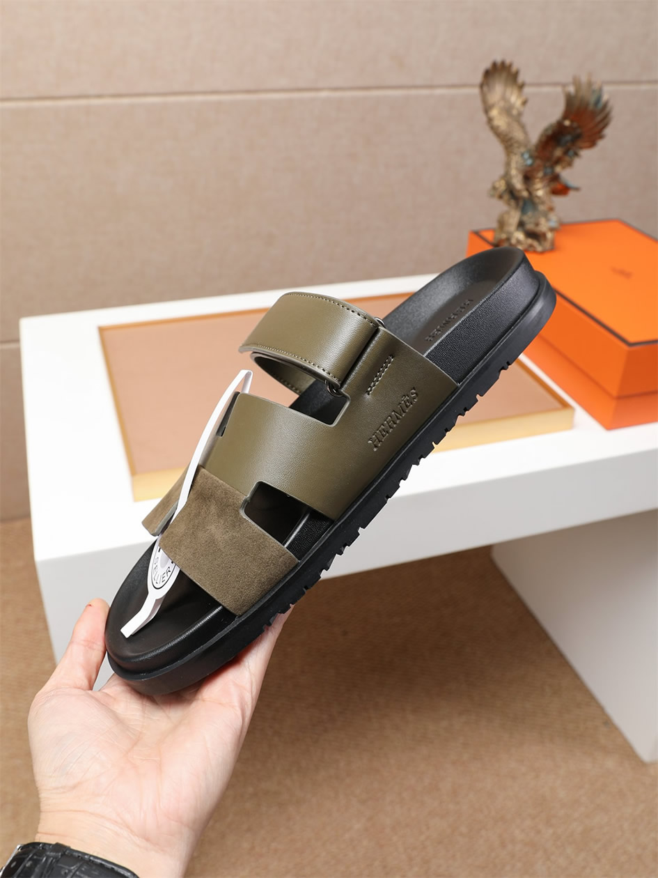 エルメス サンダル シプレ オリーブグリーン shoes467 - 画像 (6)