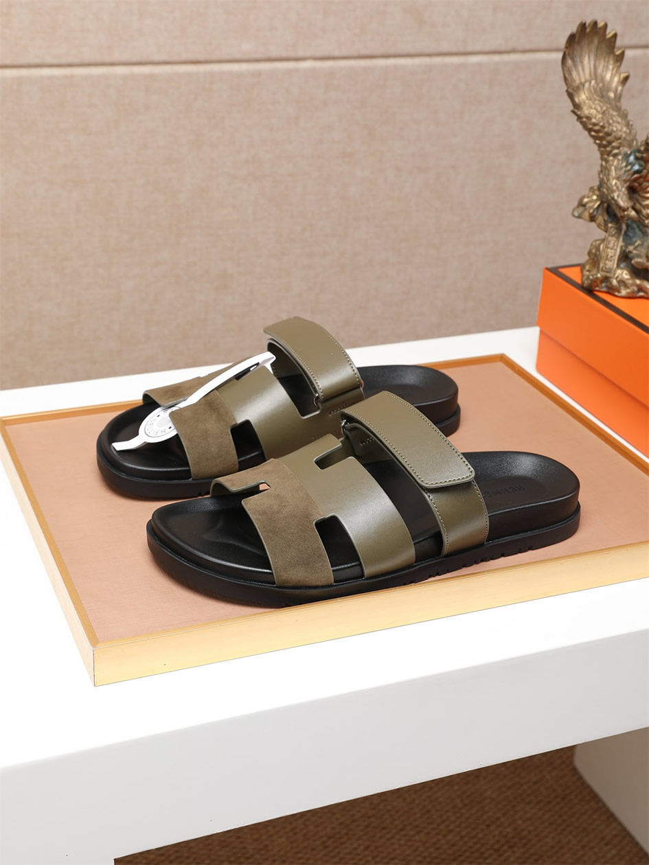 エルメス サンダル シプレ オリーブグリーン shoes467