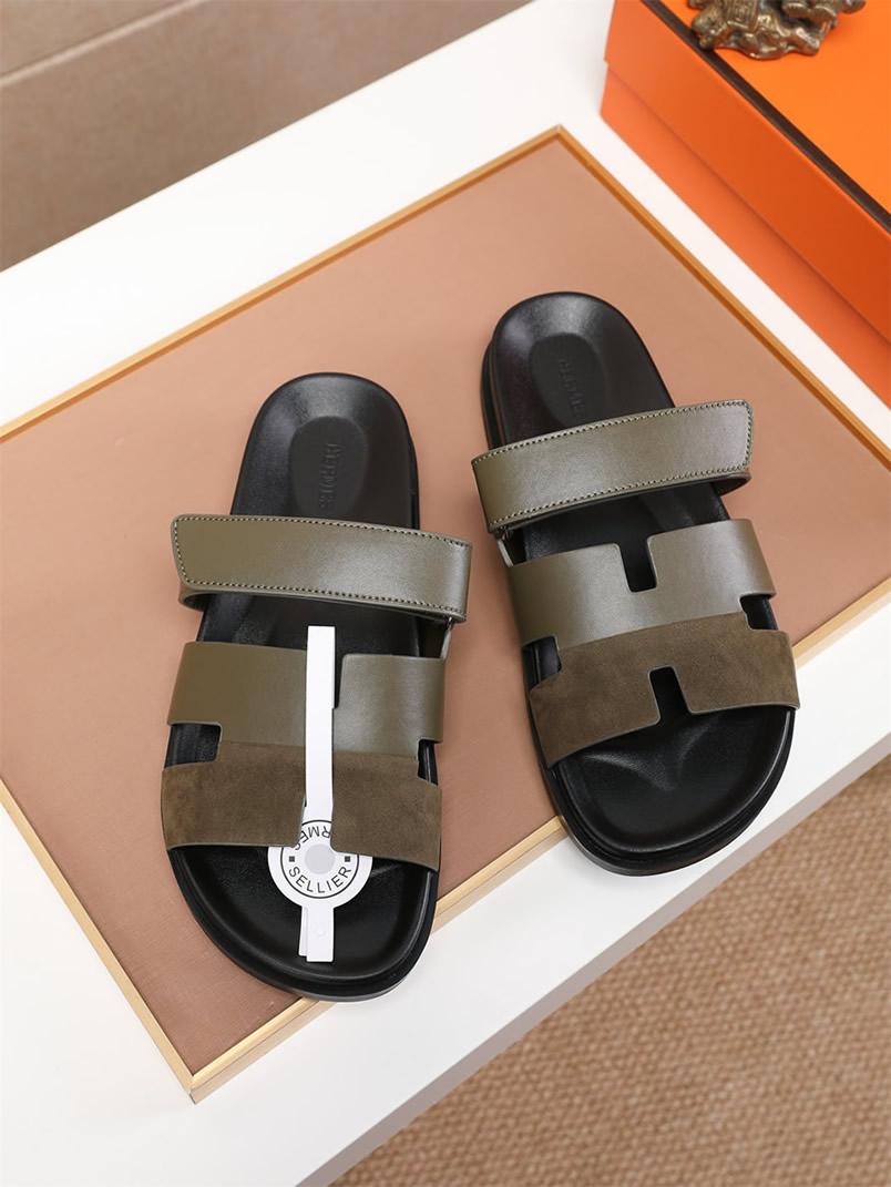 エルメス サンダル シプレ オリーブグリーン shoes467 - 画像 (8)