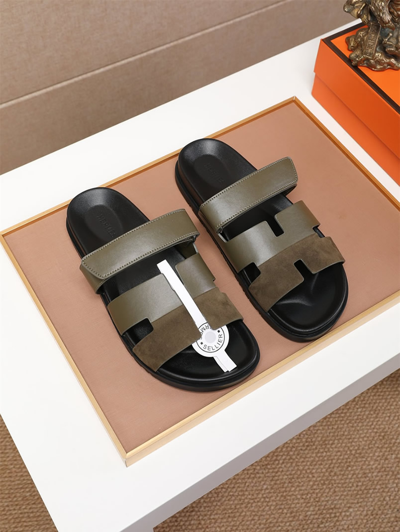 エルメス サンダル シプレ オリーブグリーン shoes467 - 画像 (9)