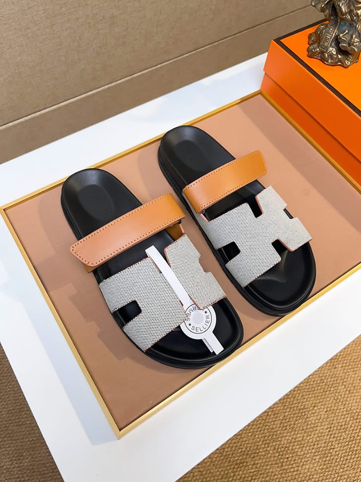 エルメス サンダル シプレ ゴールド/ホワイト shoes472 - 画像 (9)