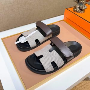 エルメス サンダル シプレ ブラウン/ベージュ shoes474