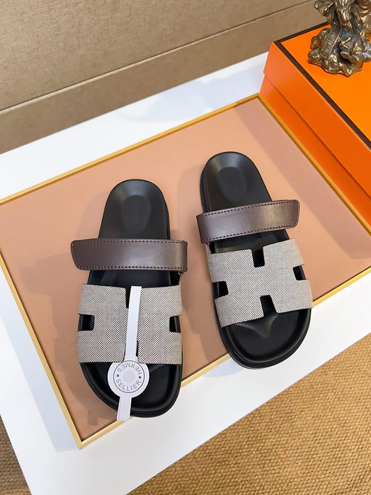 エルメス サンダル シプレ ブラウン/ベージュ shoes474 - 画像 (8)