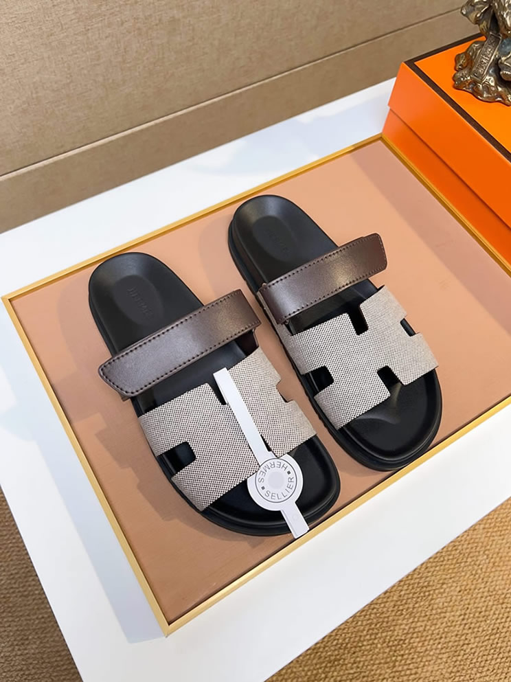エルメス サンダル シプレ ブラウン/ベージュ shoes474 - 画像 (9)