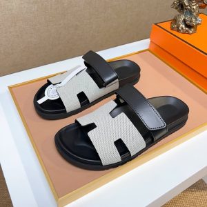 エルメス サンダル シプレ ブラック/ホワイト shoes475
