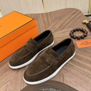 エルメス ローファー ダークブラウン shoes477