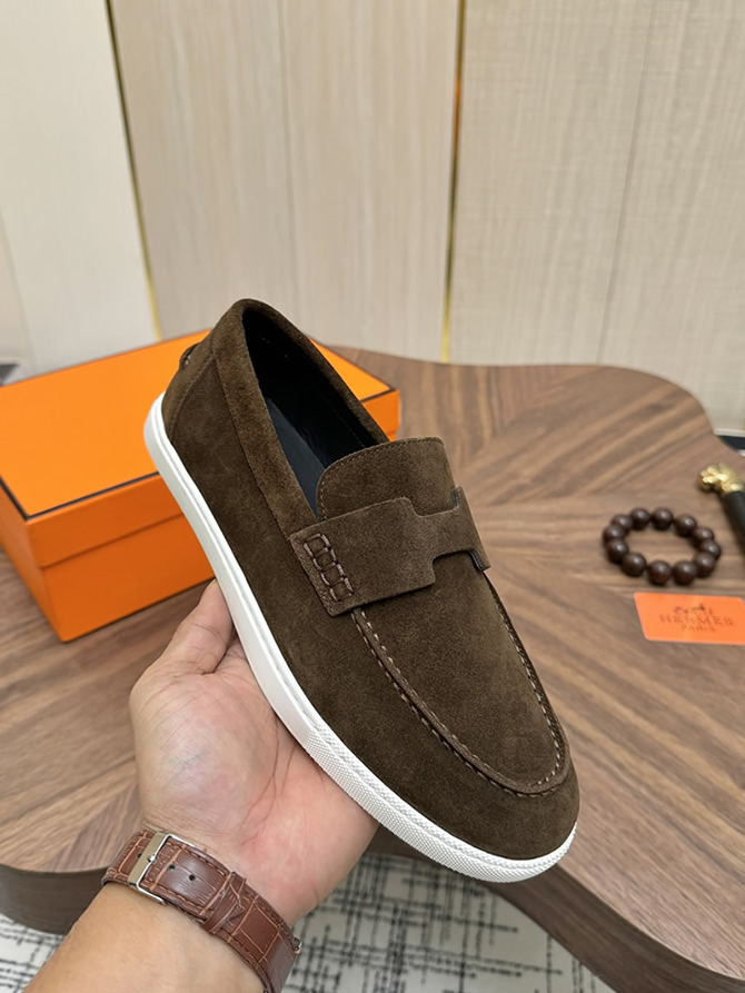 エルメス ローファー ダークブラウン shoes477 - 画像 (5)