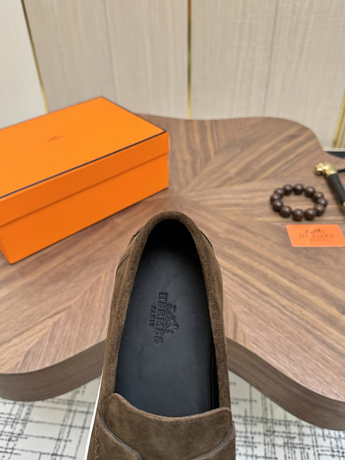 エルメス ローファー ダークブラウン shoes477 - 画像 (6)