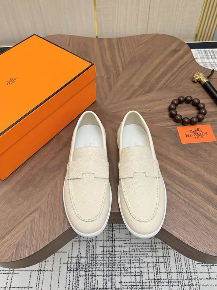 エルメス ローファー ホワイト shoes478 - 画像 (2)