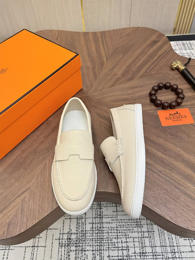 エルメス ローファー ホワイト shoes478 - 画像 (3)
