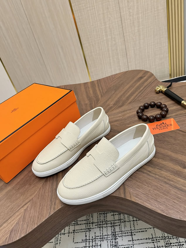エルメス ローファー ホワイト shoes478