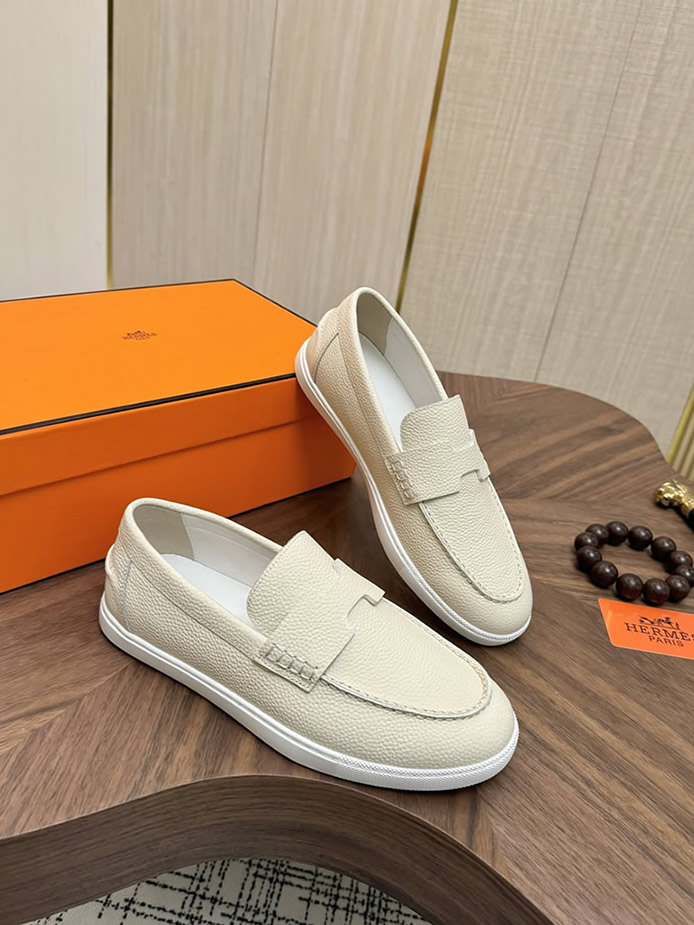 エルメス ローファー ホワイト shoes478 - 画像 (4)