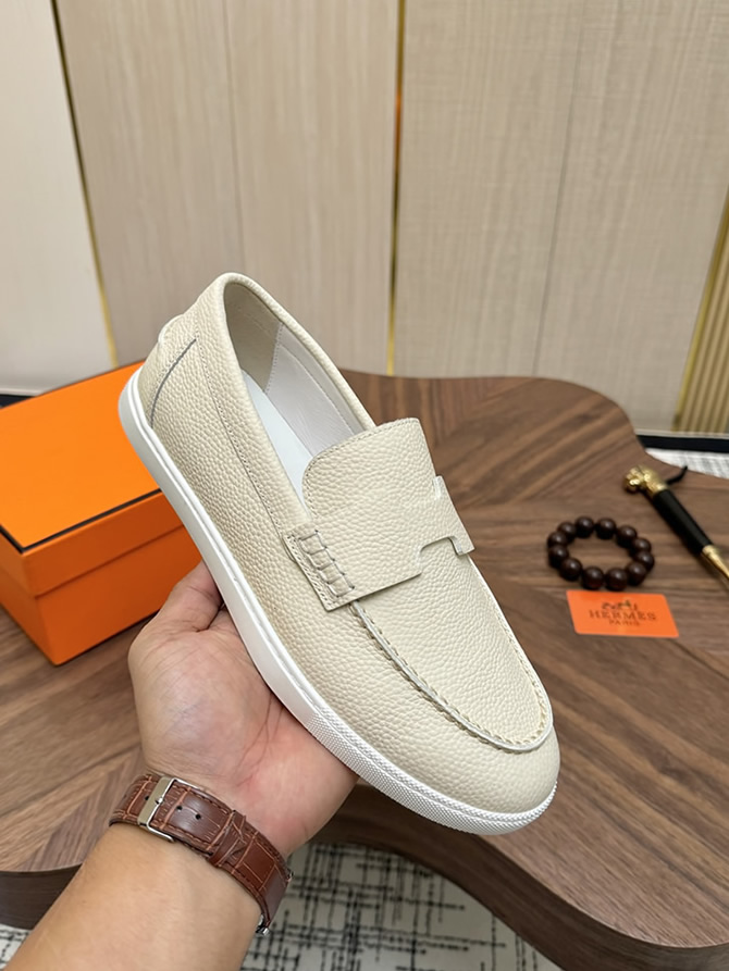 エルメス ローファー ホワイト shoes478 - 画像 (5)