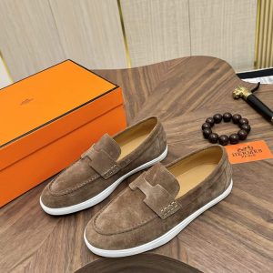 エルメス ローファー ブラウン shoes480
