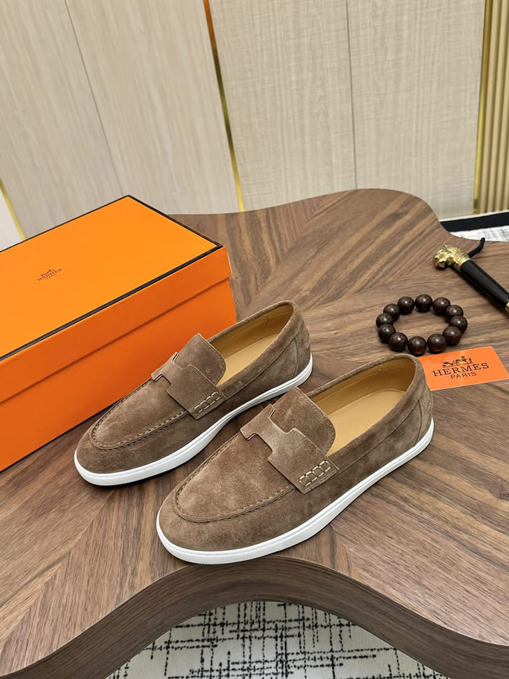 エルメス ローファー ブラウン shoes480