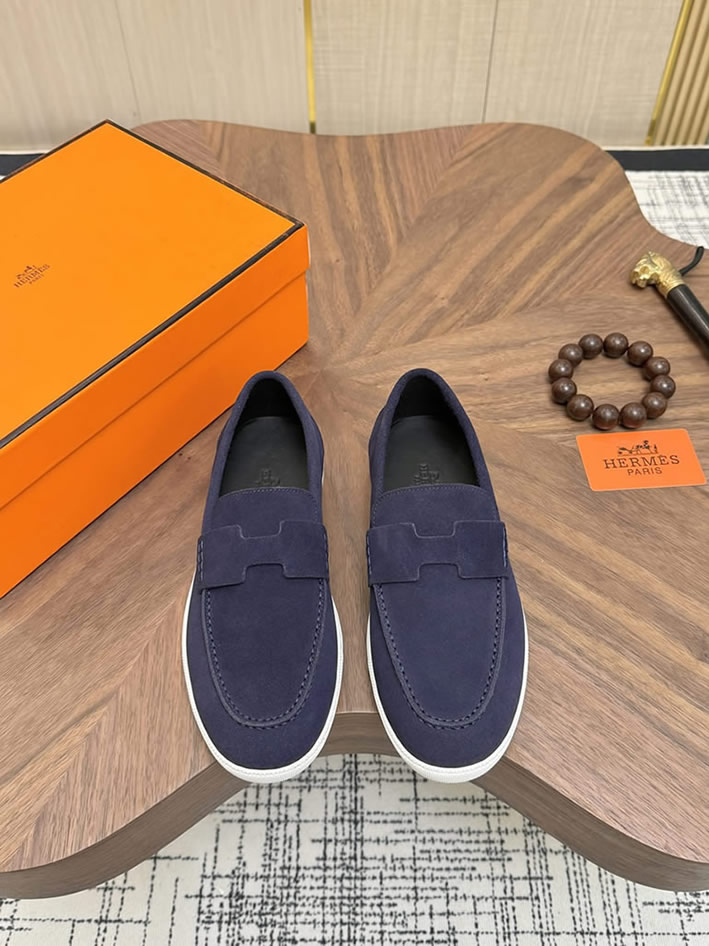 エルメス ローファー ネイビー shoes482 - 画像 (2)