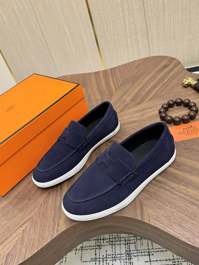 エルメス ローファー ネイビー shoes482