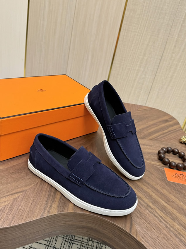 エルメス ローファー ネイビー shoes482 - 画像 (4)