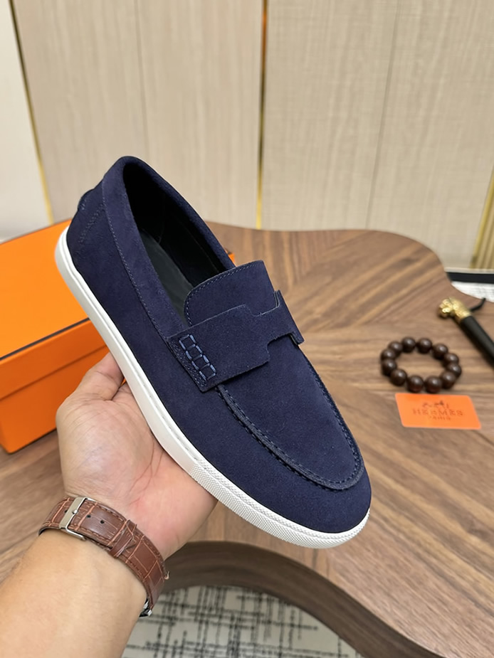 エルメス ローファー ネイビー shoes482 - 画像 (5)