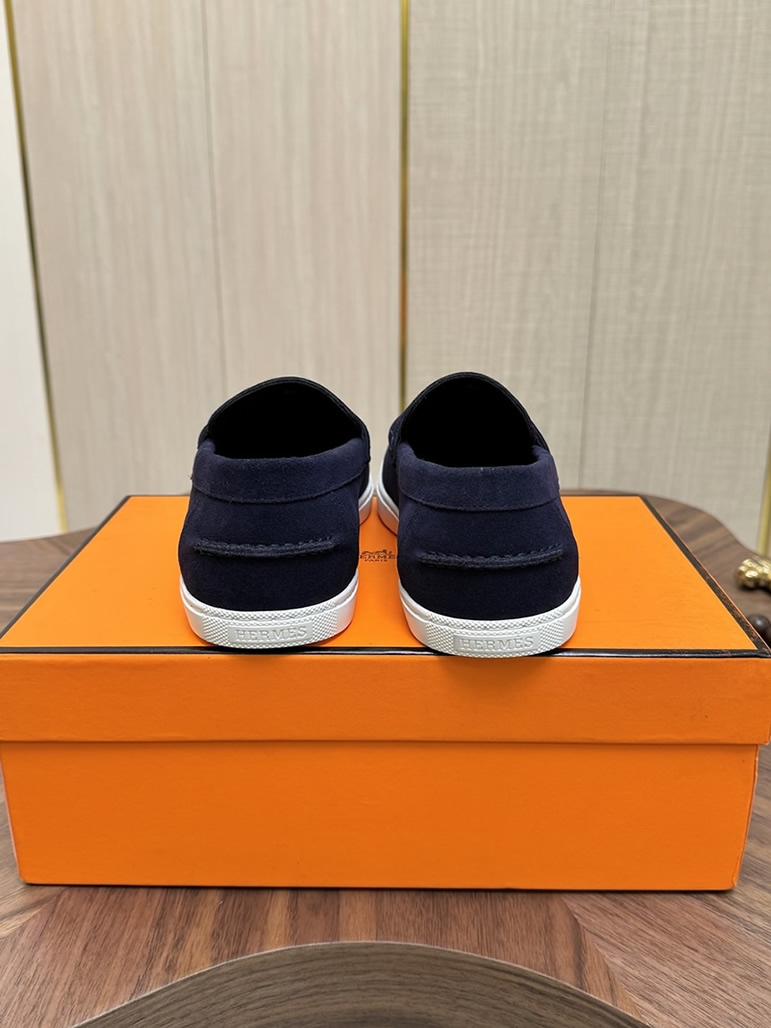 エルメス ローファー ネイビー shoes482 - 画像 (9)