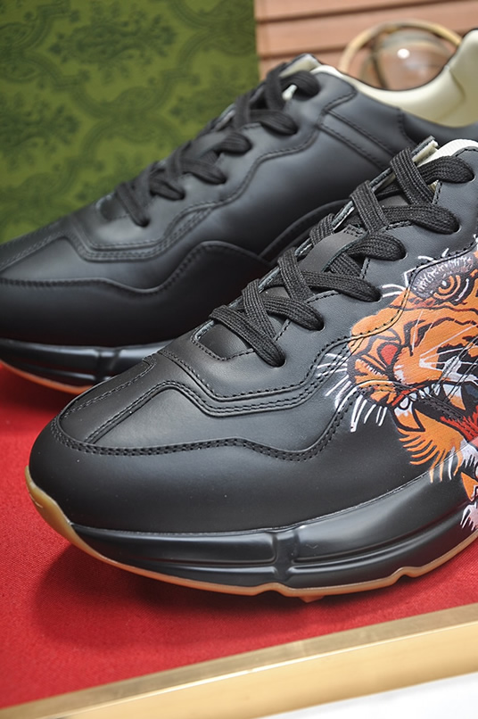 グッチ タイガーモチーフ 厚底スニーカー ブラック shoes496 - 画像 (8)