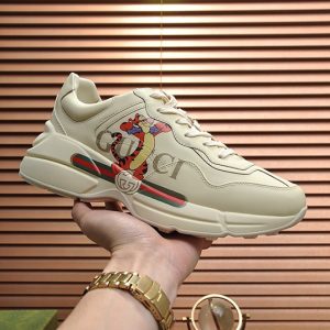 グッチ ティガー・ウェブストライプ 厚底スニーカー オフホワイト shoes501