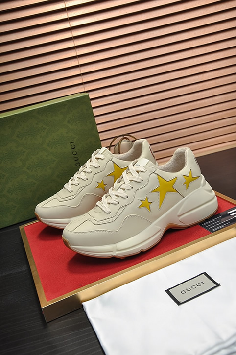グッチ スターモチーフ 厚底スニーカー オフホワイト shoes502 - 画像 (4)
