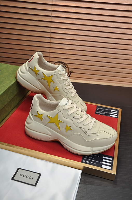 グッチ スターモチーフ 厚底スニーカー オフホワイト shoes502 - 画像 (6)