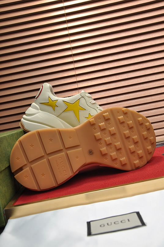 グッチ スターモチーフ 厚底スニーカー オフホワイト shoes502 - 画像 (7)