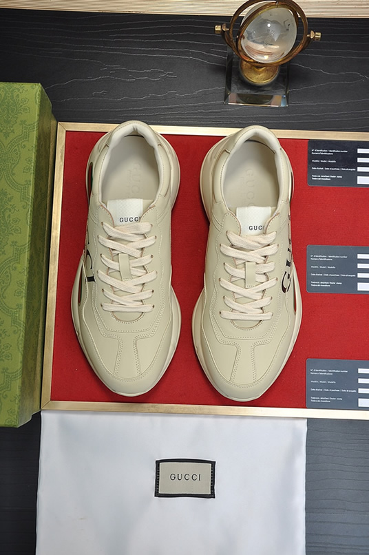 グッチ テディベア・ウェブストライプ 厚底スニーカー オフホワイト shoes503 - 画像 (2)
