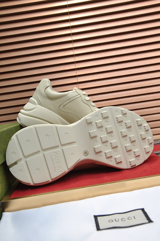 グッチ テディベア・ウェブストライプ 厚底スニーカー オフホワイト shoes503 - 画像 (6)