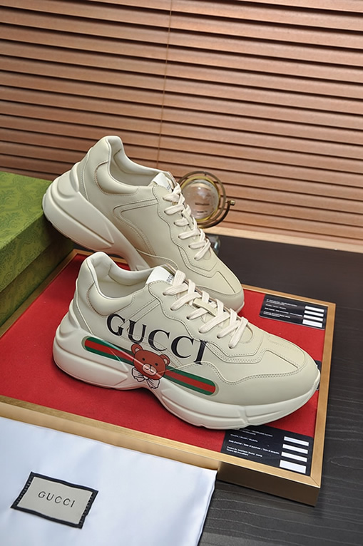 グッチ テディベア・ウェブストライプ 厚底スニーカー オフホワイト shoes503 - 画像 (7)