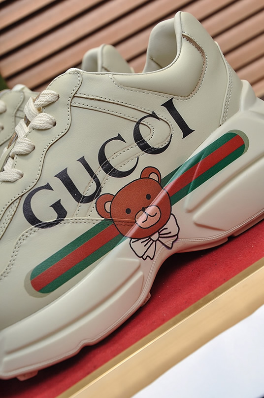 グッチ テディベア・ウェブストライプ 厚底スニーカー オフホワイト shoes503 - 画像 (9)