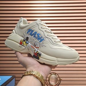 グッチ ドナルドダック「FLASH」厚底スニーカー オフホワイト shoes505