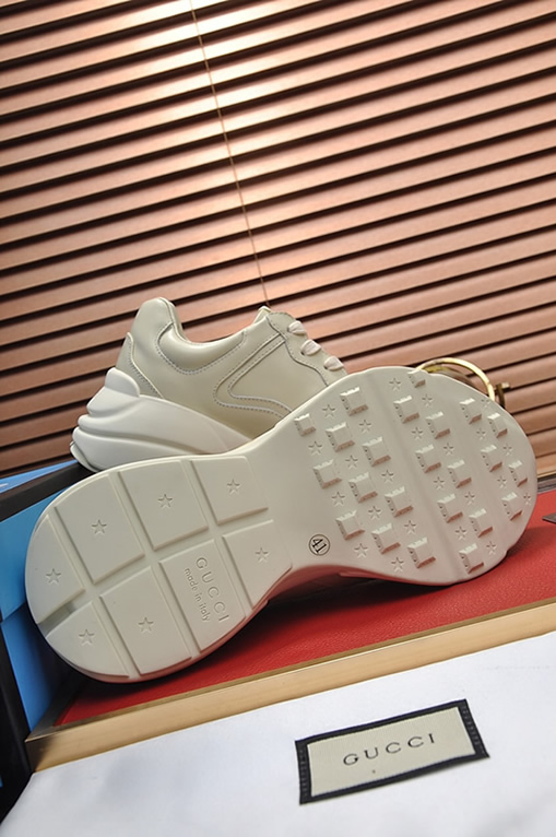 グッチ レインボーロゴ 厚底スニーカー オフホワイト shoes507 - 画像 (7)