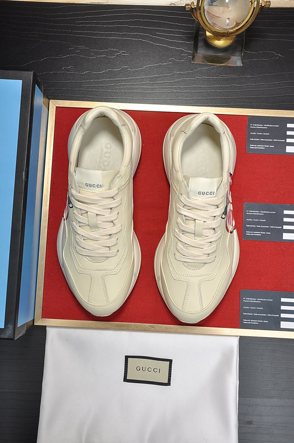 グッチ アップルモチーフ 厚底スニーカー オフホワイト shoes509 - 画像 (2)