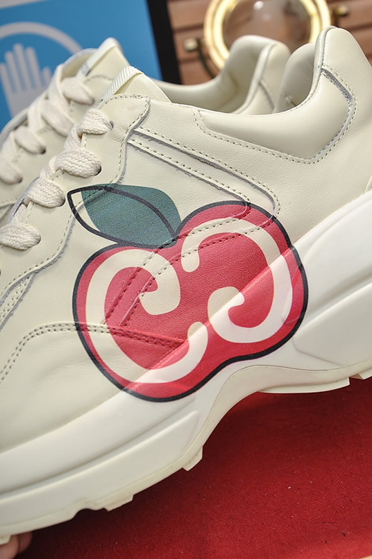 グッチ アップルモチーフ 厚底スニーカー オフホワイト shoes509 - 画像 (8)