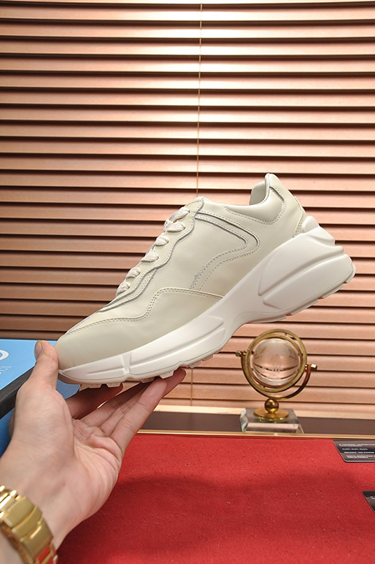 グッチ インターロッキングG・ウェブストライプ 厚底スニーカー オフホワイト shoes511 - 画像 (5)