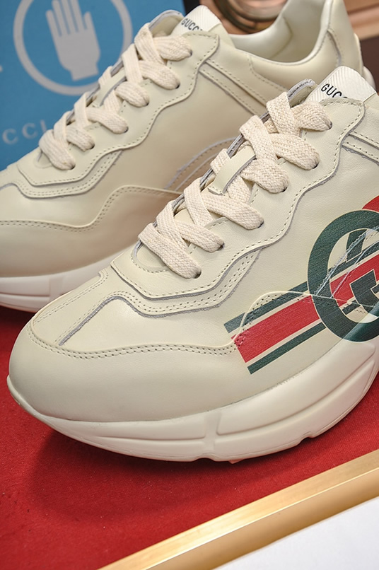 グッチ インターロッキングG・ウェブストライプ 厚底スニーカー オフホワイト shoes511 - 画像 (8)