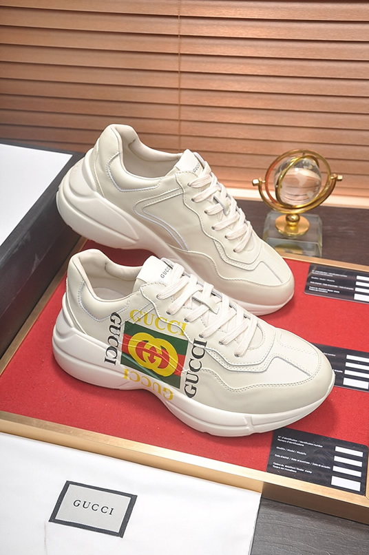 グッチ インターロッキングG ウェブストライプ 厚底スニーカー オフホワイト shoes519 - 画像 (6)