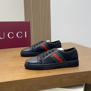 グッチ GGキャンバス ウェブストライプ スニーカー ブラック shoes520