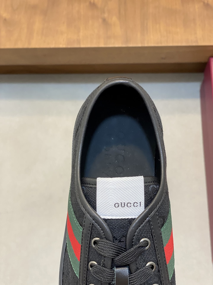 グッチ GGキャンバス ウェブストライプ スニーカー ブラック shoes520 - 画像 (7)