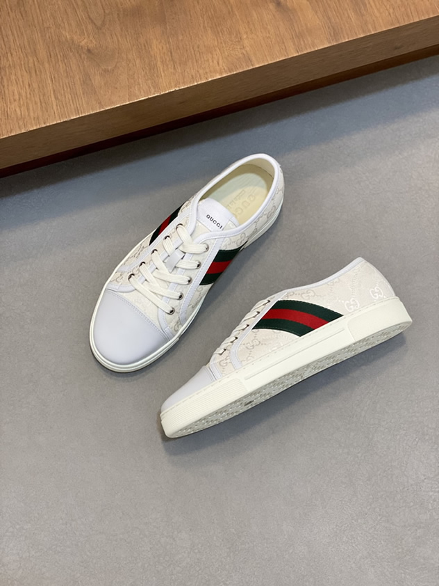 グッチ GGキャンバス ウェブストライプ スニーカー オフホワイト shoes522 - 画像 (5)