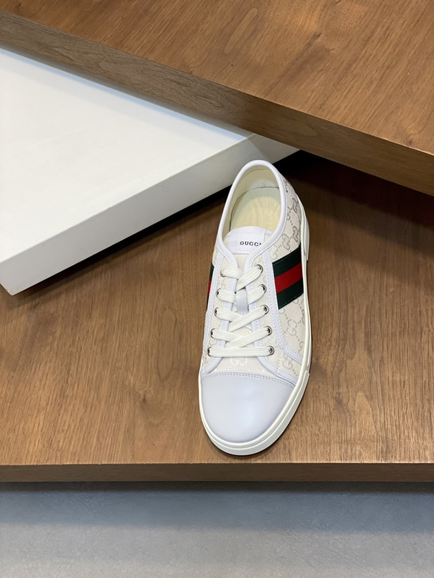 グッチ GGキャンバス ウェブストライプ スニーカー オフホワイト shoes522 - 画像 (6)